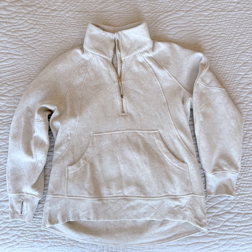 lululemon athletica Cream Quarter-Zip Sweater